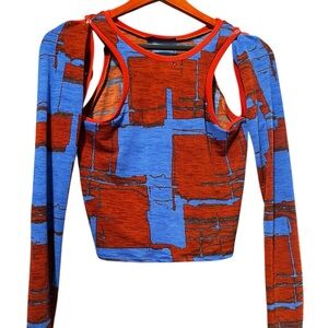 Piatori Design Mesh Long Sleeve top